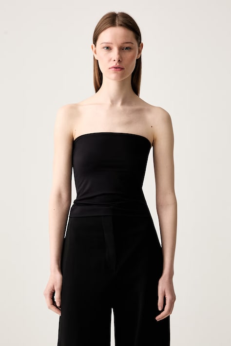 Sportmax Albany1234 top damski gładki czarny 2422946073600