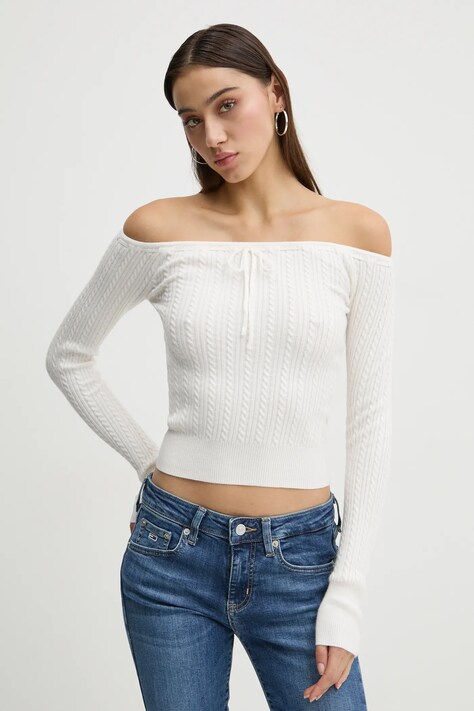 Hollister Co. pulover femei, culoarea bej, light, KI350-4258