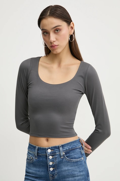 Hollister Co. longsleeve damski kolor szary KI339-3628