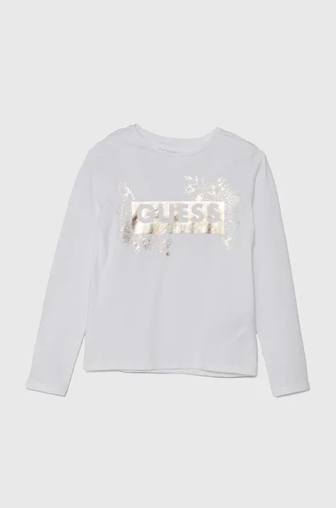 Guess longsleeve dziecięcy kolor biały J4YI22 K6YW4