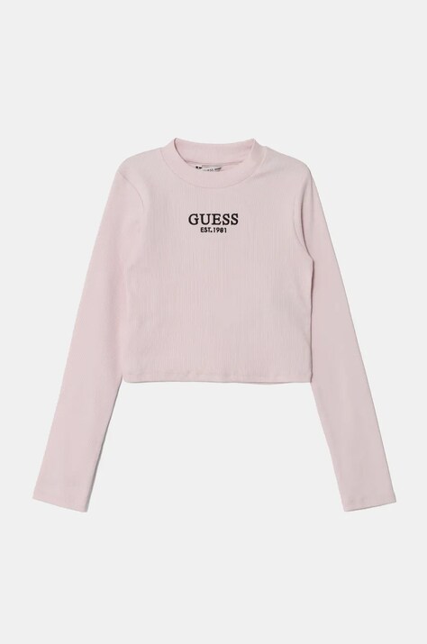 Guess longsleeve copii culoarea roz, J4YI49 KBZP4