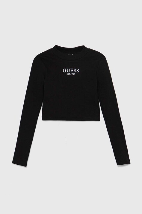 Guess longsleeve dziecięcy kolor czarny J4YI49 KBZP4