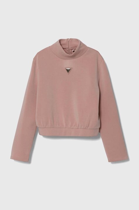 Dječja majica dugih rukava Guess boja: ružičasta, s poludolčevitom, J4YQ25 KCAY2