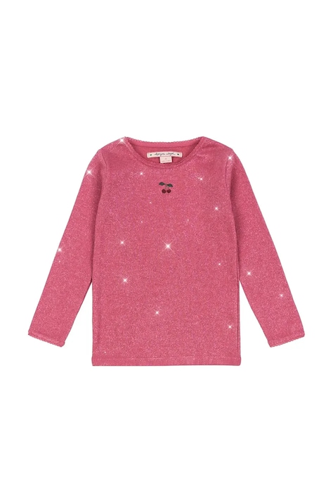 Παιδικό μακρυμάνικο Konges Sløjd ROLI BLOUSE χρώμα: ροζ, KS101653