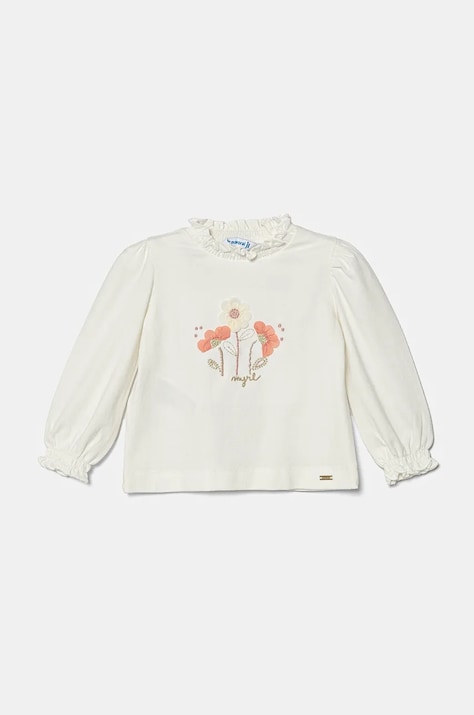 Mayoral longsleeve niemowlęcy kolor różowy z półgolfem 2045