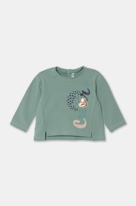 Mayoral longsleeve niemowlęcy kolor turkusowy 2050