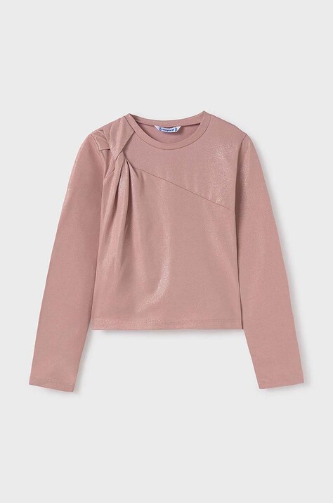 Дитячий лонгслів Mayoral колір рожевий 7007