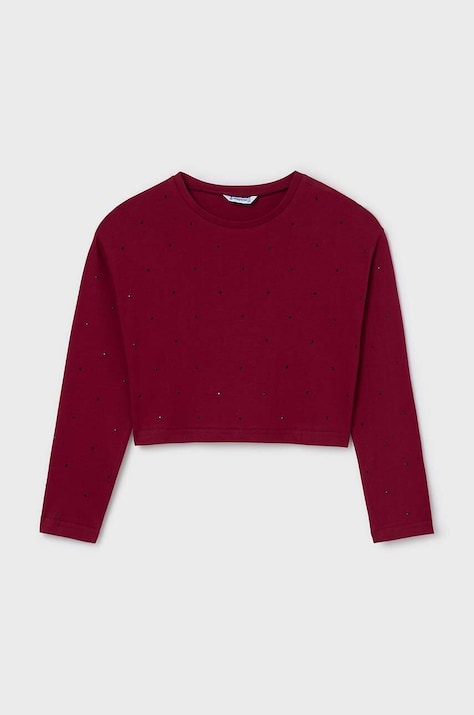 Хлопковый детский лонгслив Mayoral цвет фиолетовый 7094