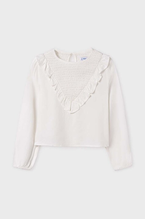 Παιδικό μακρυμάνικο Mayoral χρώμα: άσπρο, 7190