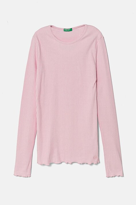 Детский лонгслив United Colors of Benetton цвет розовый 3F1AC10LI