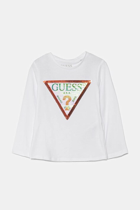 Guess longsleeve copii culoarea alb, K4RI30 K6YW1