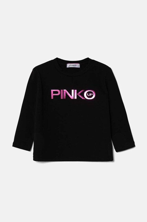 Παιδικό μακρυμάνικο Pinko Up χρώμα: μαύρο, F4PIBGTH204