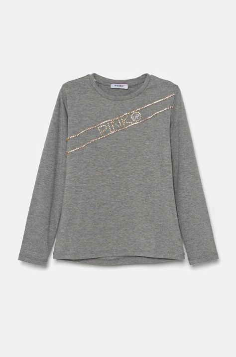 Pinko Up longsleeve dziecięcy kolor szary F4PIJGTH066