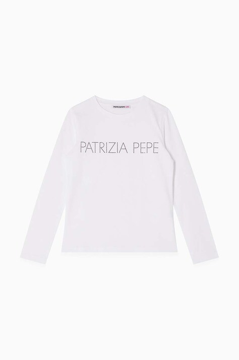 Детска блуза с дълги ръкави Patrizia Pepe J061 в бяло 7M0753