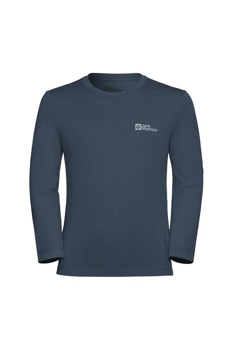 Jack Wolfskin longsleeve dziecięcy kolor granatowy melanżowy 1610321