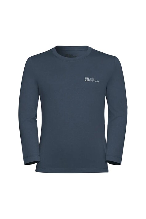 Jack Wolfskin longsleeve dziecięcy kolor granatowy gładki 1610321