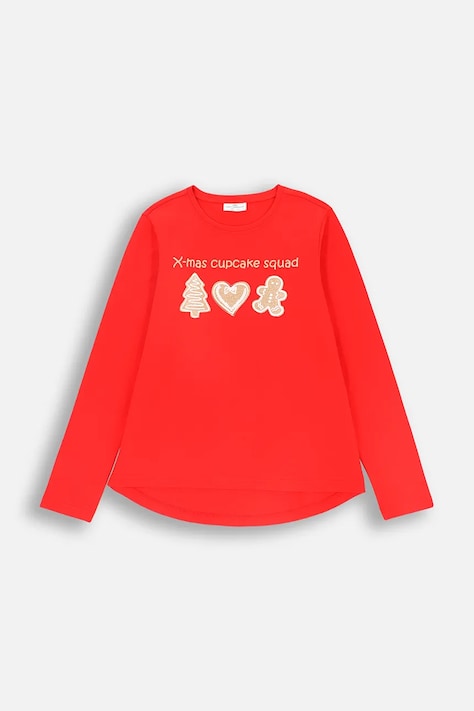 Coccodrillo gyerek hosszúujjú piros, MERRY XMAS