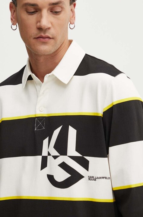 Karl Lagerfeld Jeans longsleeve din bumbac modelator, 245D1605