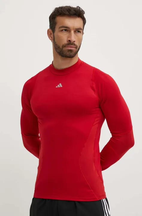 Μακρυμάνικο προπόνησης adidas Performance Techfit COLD.RDY χρώμα: κόκκινο, HP0572