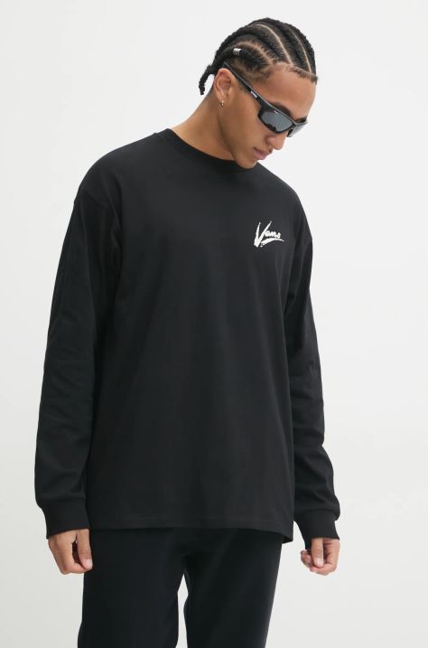 Vans longsleeve bawełniany kolor czarny z nadrukiem VN000K6Z1KP1