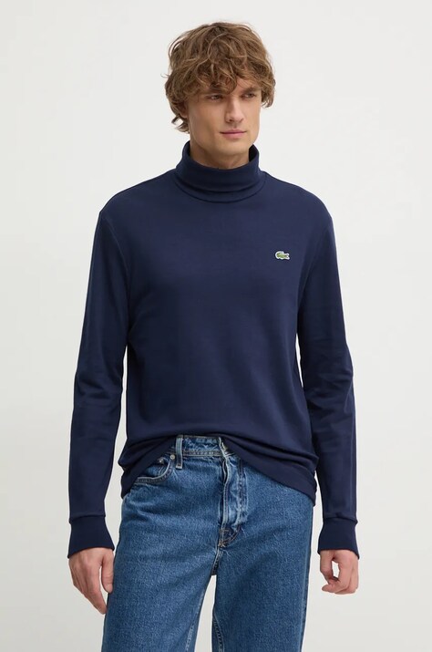 Lacoste top a maniche lunghe in cotone colore blu navy UH2828