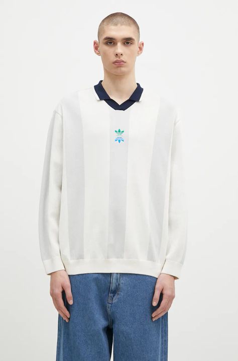 Пуловер adidas Originals Rolling Links Longsleeve Shirt мъжки в сиво  IW6659