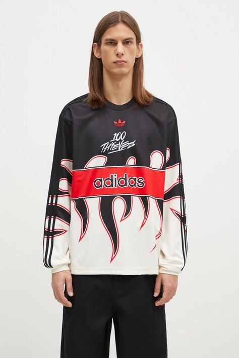 adidas Originals longsleeve 100 Thieves Longsleeve męski kolor multicolor wzorzysty JD8174
