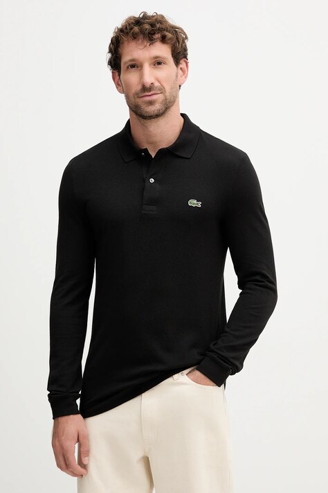 Lacoste longsleeve din bumbac culoarea verde, uni, PH4013
