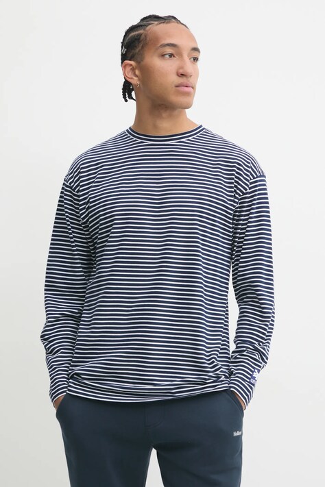 Zoo York longsleeve din bumbac culoarea albastru marin, modelator, 60240007