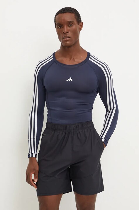 adidas Performance mânecă lungă de antrenament Techfit culoarea albastru marin, cu imprimeu, IW0657