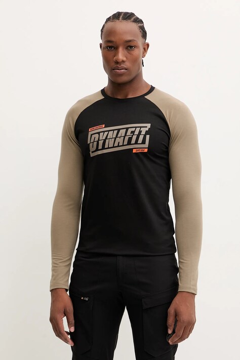 Dynafit longsleeve sportowy 24/7 kolor brązowy wzorzysty 08.0000070956