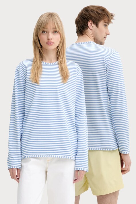Sunnei longsleeve din bumbac culoarea maro, cu imprimeu, RTWXJER004