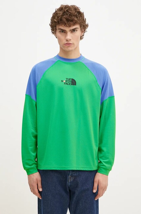 Tričko s dlhým rukávom The North Face TNF x Yinka Ilori zelená farba, vzorovaný, NF0A89GMPO81