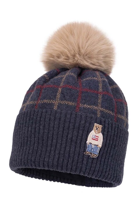 Детская шапка с примесью шерсти Jamiks AUDID II цвет синий JZH225