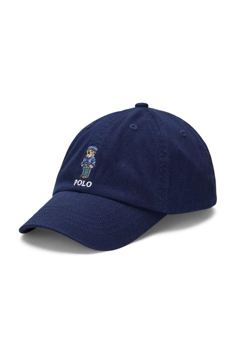 Παιδικό βαμβακερό καπέλο μπέιζμπολ Polo Ralph Lauren χρώμα: ναυτικό μπλε, 322952400001