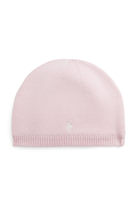 Polo Ralph Lauren caciula de bumbac pentru copii culoarea roz, 323953201004