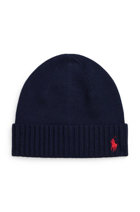 Детская хлопковая шапочка Polo Ralph Lauren цвет синий  323953204001
