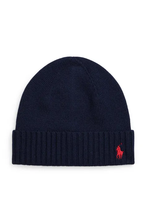 Polo Ralph Lauren șapcă de lână pentru copii culoarea albastru marin, 323953204001