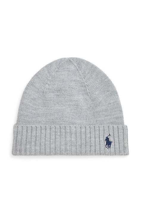 Polo Ralph Lauren șapcă de lână pentru copii culoarea gri, 323953204002