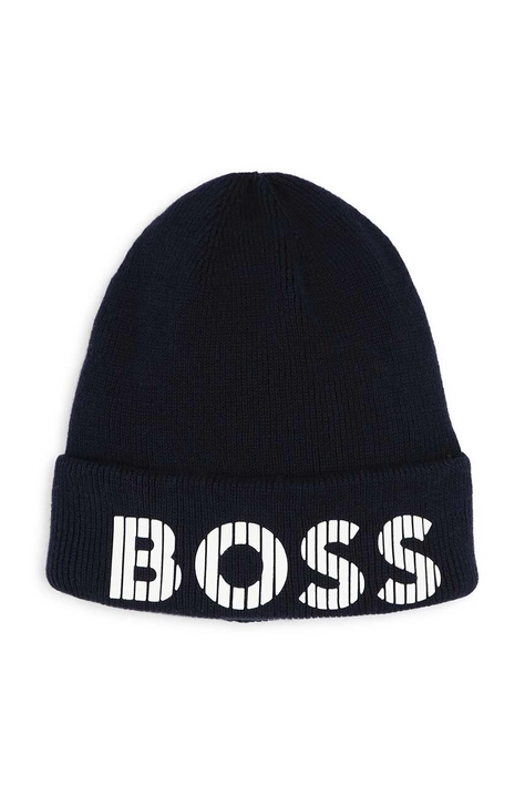 BOSS cappello in cotone bambino colore blu navy  J51564