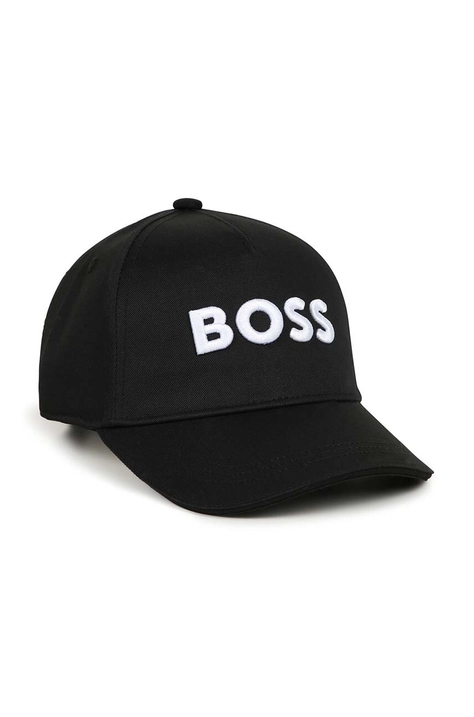 BOSS cappello con visiera bambino/a colore nero con applicazione J51571