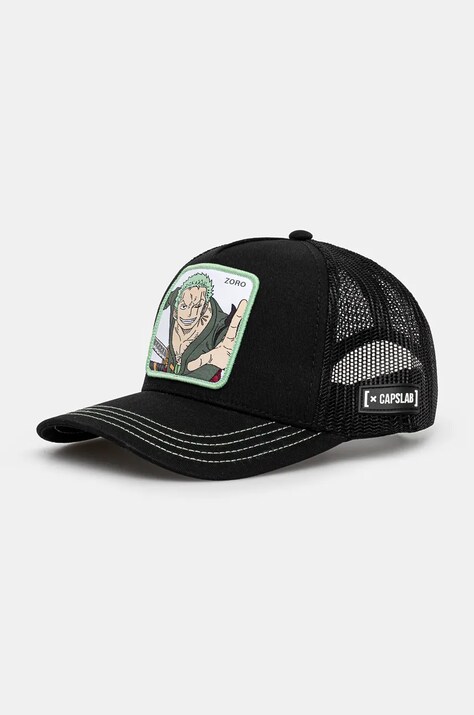 Детская кепка Capslab One Piece Capslab Trucker цвет чёрный с аппликацией CL.OP1.3.ZOR2