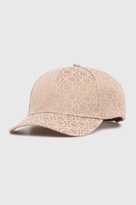 Kapa sa šiltom Calvin Klein boja: smeđa, s uzorkom, K60K612032