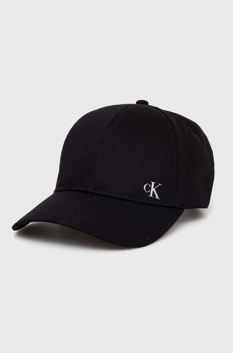 Calvin Klein Jeans czapka z daszkiem kolor czarny z aplikacją K60K612329