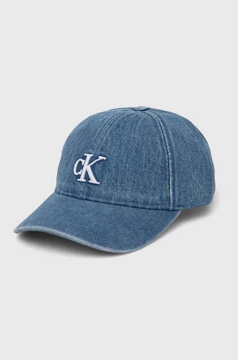 Bavlněná baseballová čepice Calvin Klein Jeans s aplikací, K60K612379