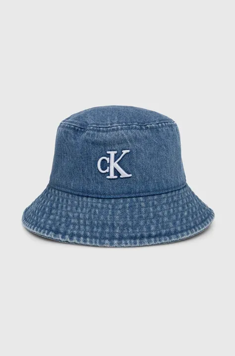Džínsový klobúk Calvin Klein Jeans bavlnený, K60K612380