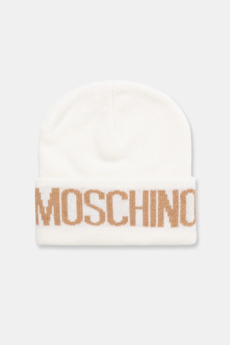 Moschino kapa za žene s dodatkom vune bež M5672 60102