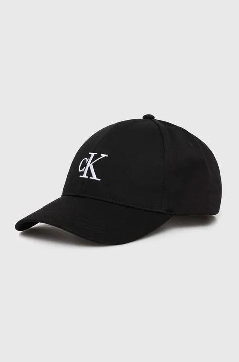 Kapa sa šiltom Calvin Klein Jeans boja: crna, s aplikacijom, K50K512147