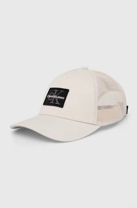 Καπέλο Calvin Klein Jeans χρώμα: μπεζ, K50K512150