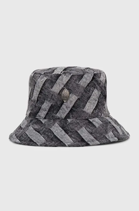Bavlněný klobouk Kurt Geiger London KENSINGTON BUCKET HAT černá barva, 9014502669